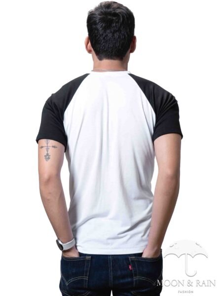 Playera Hombre Basica Casual Blanca det Negros 3