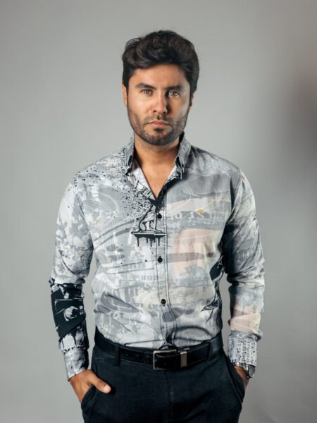 Camisa Hombre Casual Gris Tony Montana The World