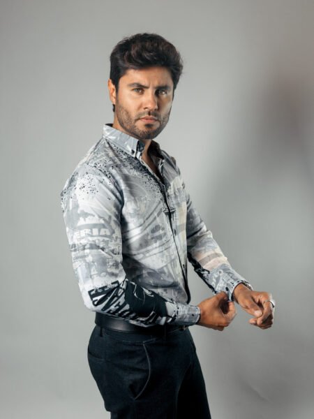 Camisa Hombre Casual Gris Tony Montana The World 1