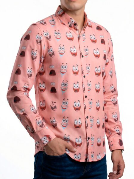 Camisa Hombre Casual Rosa Patricio Estrella 1